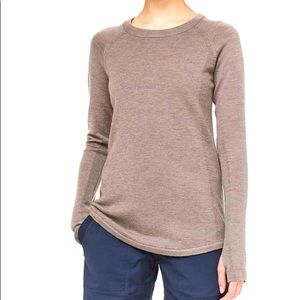 Sit in Lotus Sweater in Heather Cool Cocoa